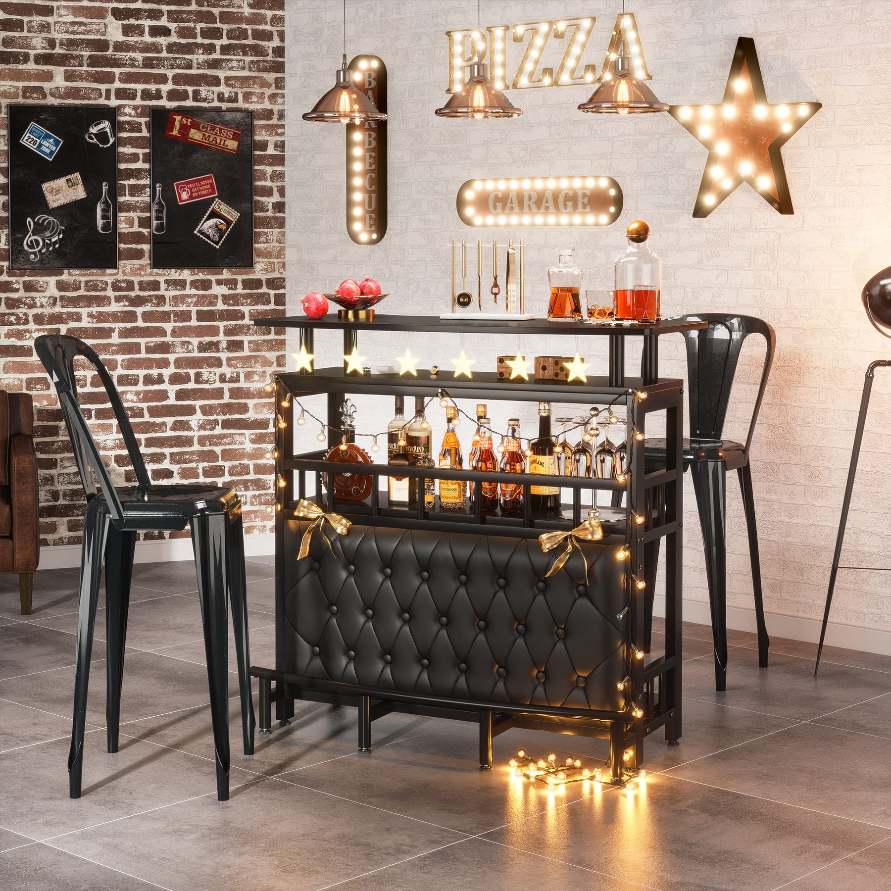 44-Inch Bar Height Table with Storage