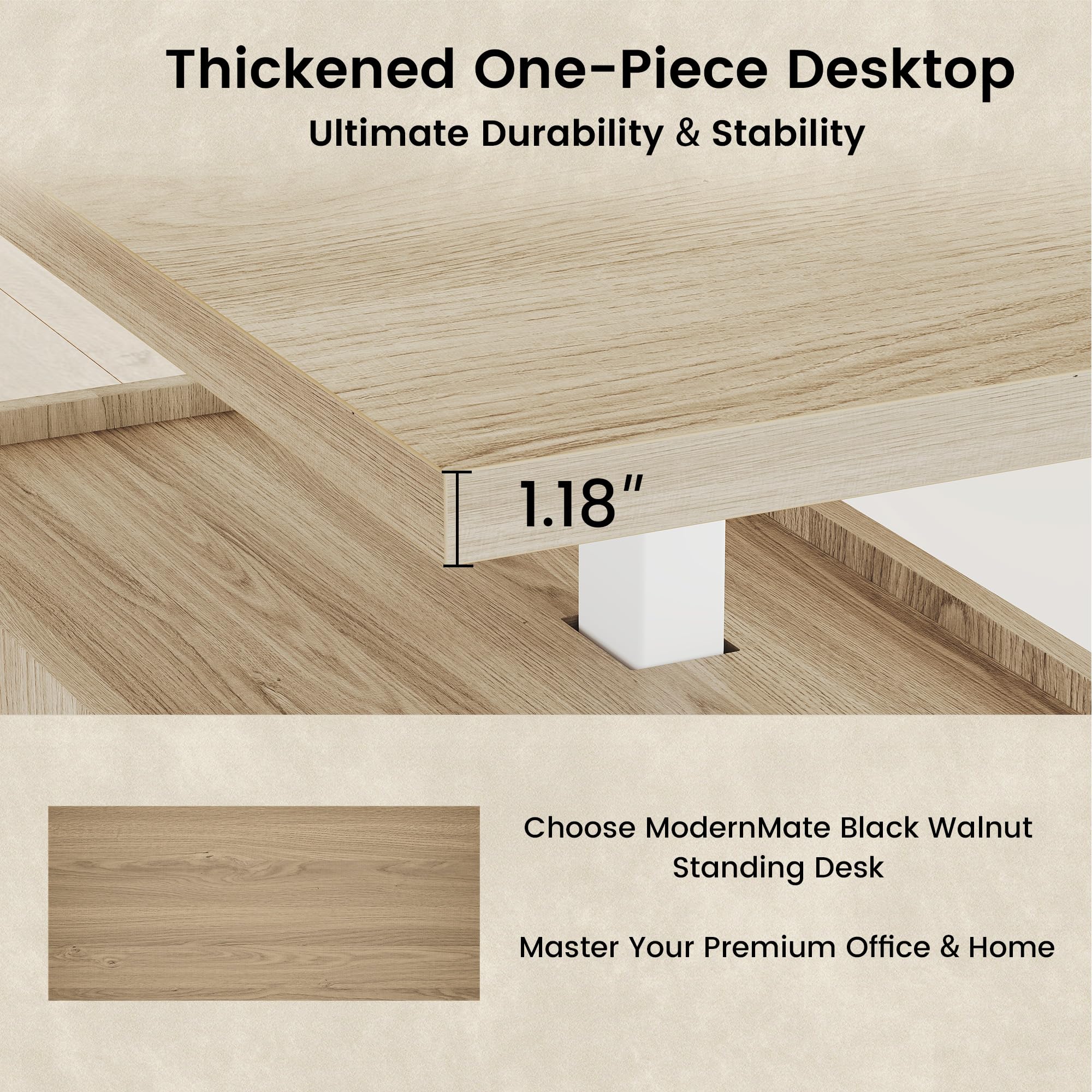 Electric Standing Desk & Tall Bookcase Home Office Set