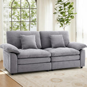 Chenille Loveseat with Side Pocket