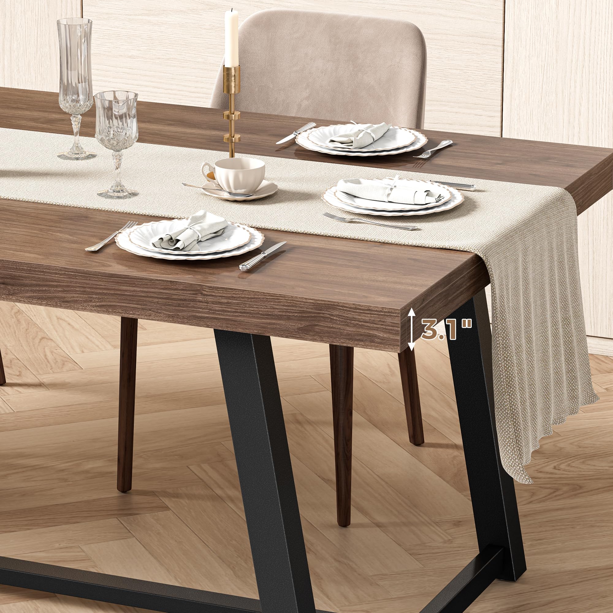 71" Rectangular Dining Table for 6–8