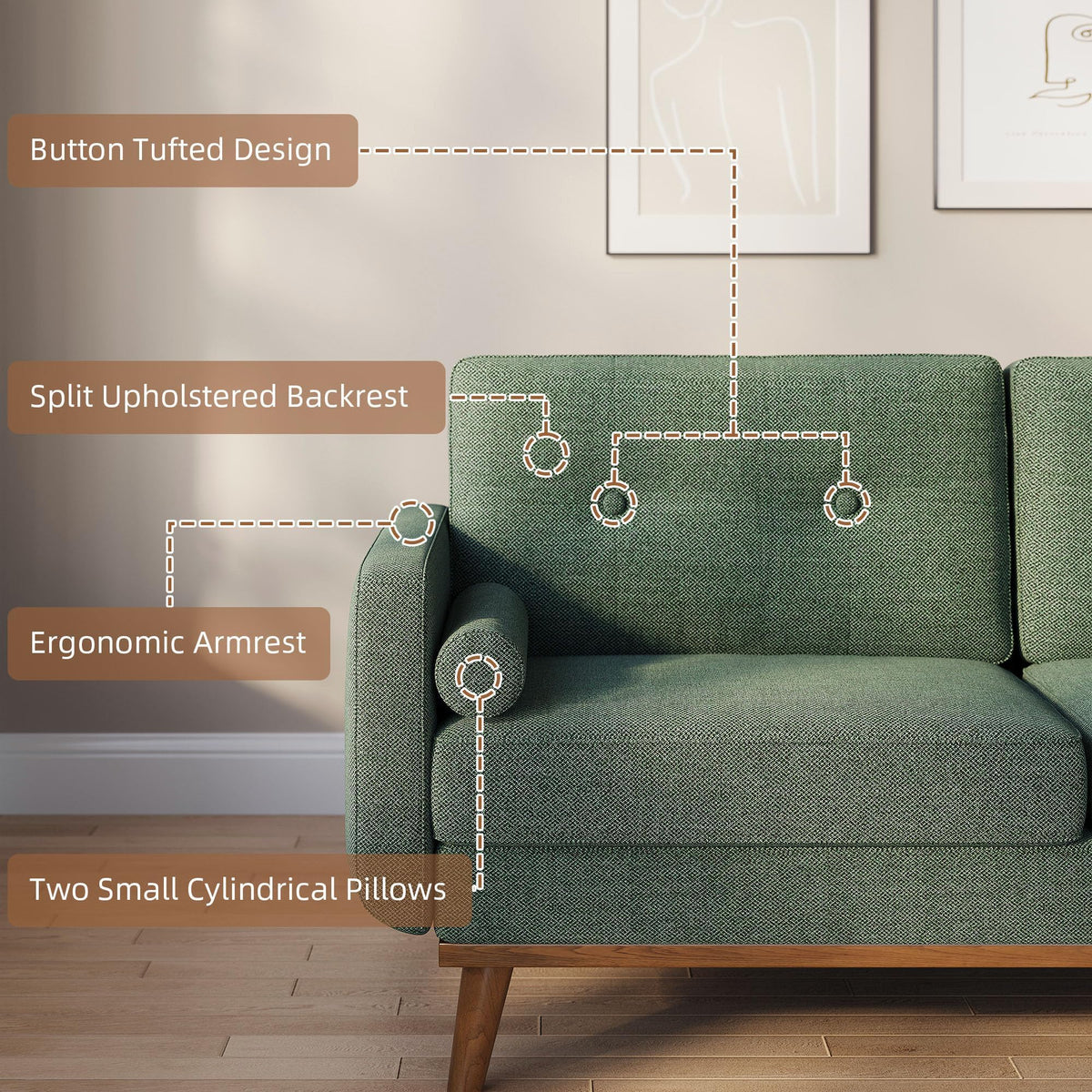 Mid-Century Modern Loveseat