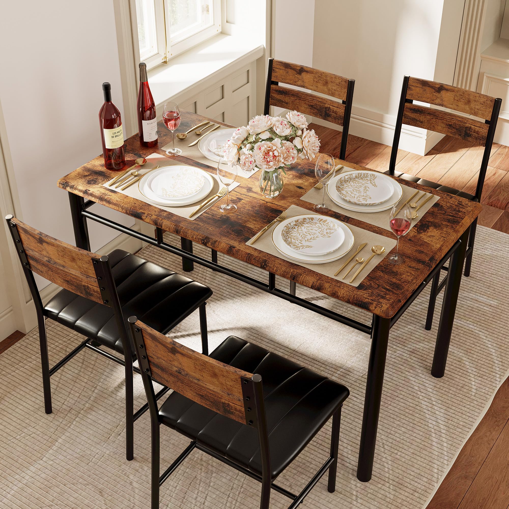 5-Piece Dining Table Set for 4
