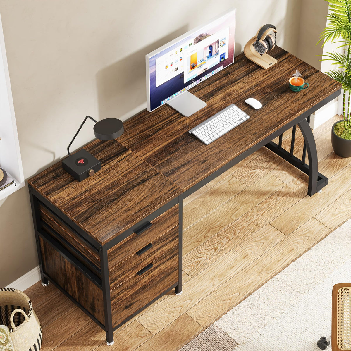 Computer Desk with 3 Drawers