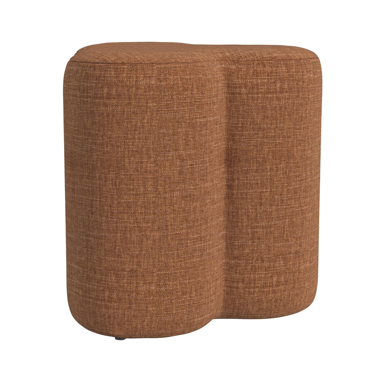 HomePop 18" Clover Ottoman - Rust Orange Chenille