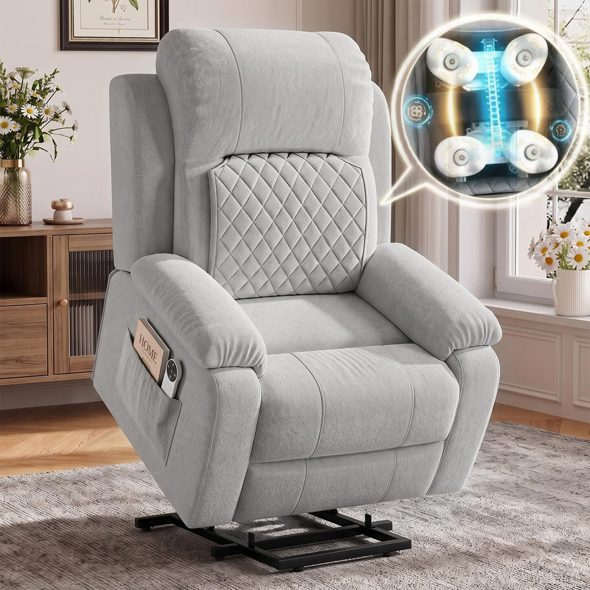Velvet Power Lift Massage Recliner