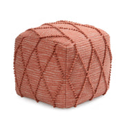 Anji Mountain 17" H x 19" W Handmade Pouf Ottoman for Living Room & Couch