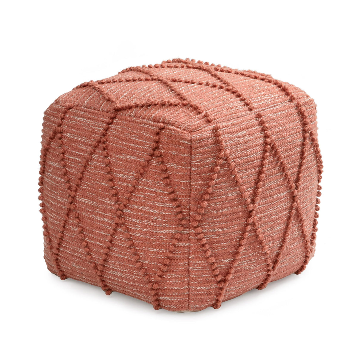 Anji Mountain 17" H x 19" W Handmade Pouf Ottoman for Living Room & Couch