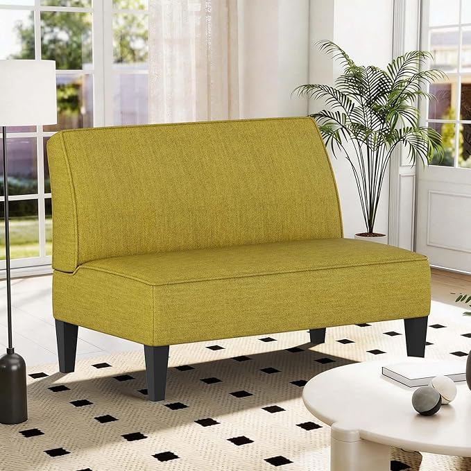 Mid-Century Modern Loveseat with Back