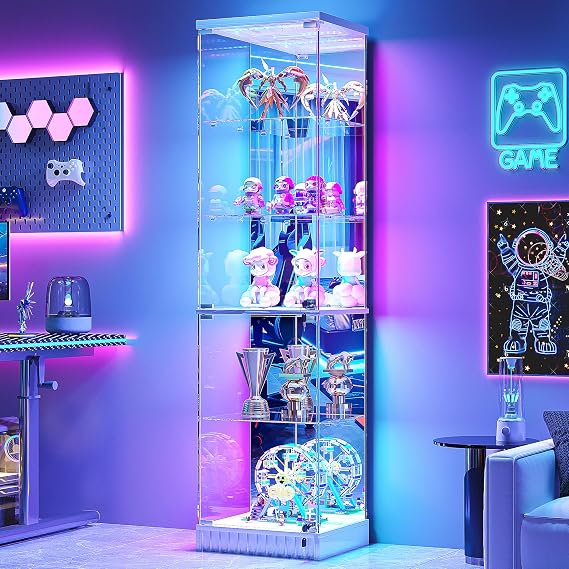 Black RGB Glass Display Cabinet