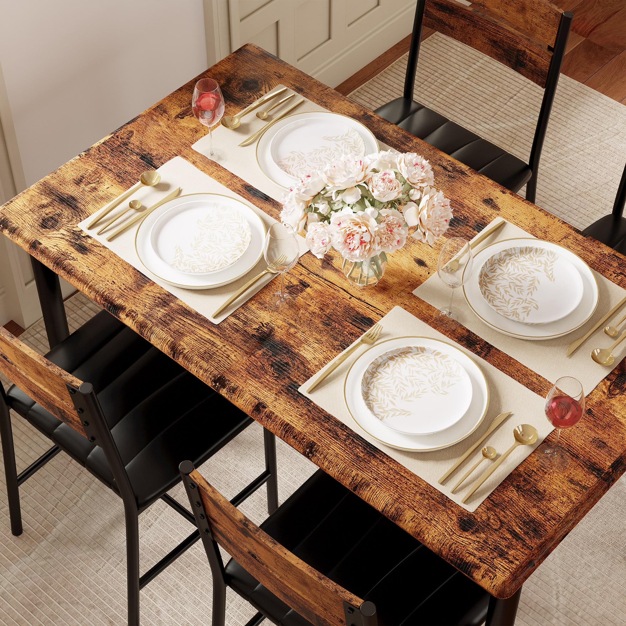 5-Piece Dining Table Set for 4