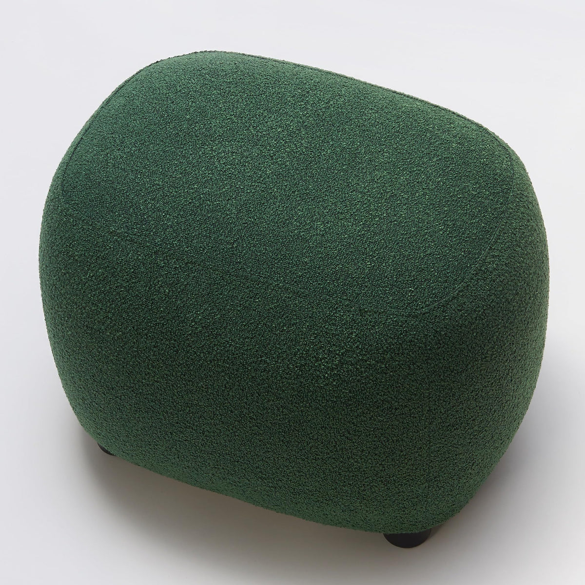 Green Boucle Ottoman