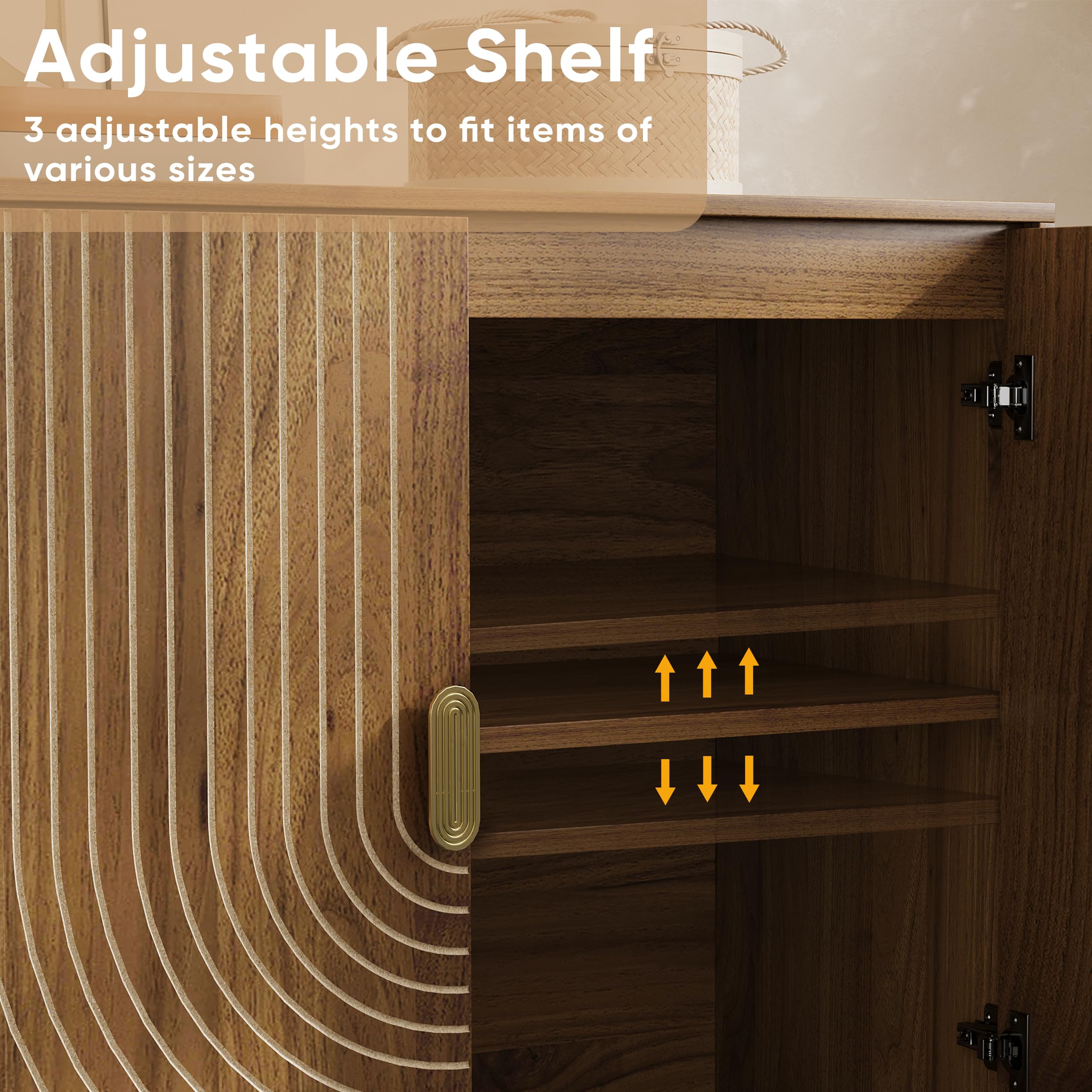 Sideboard Buffet Cabinet with Adjustable Shelf