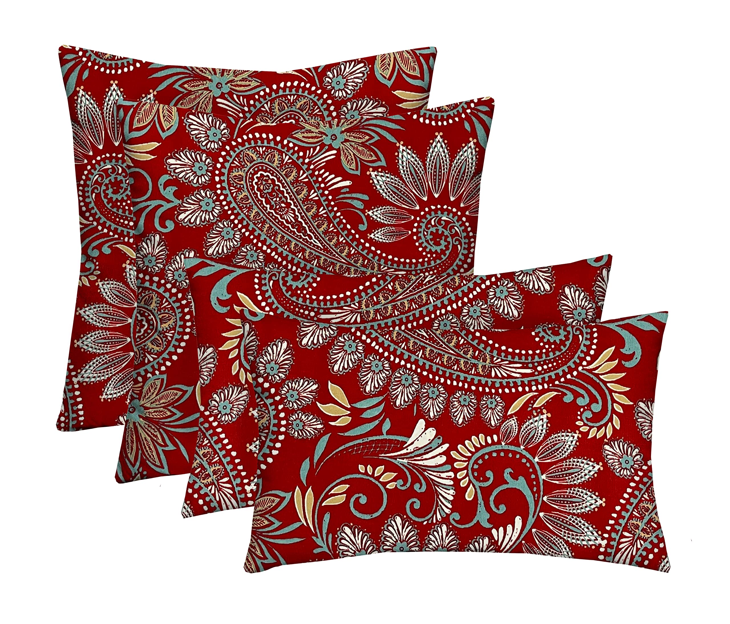 Indoor Outdoor Decorative Pillow Set of 4 – Square & Lumbar
