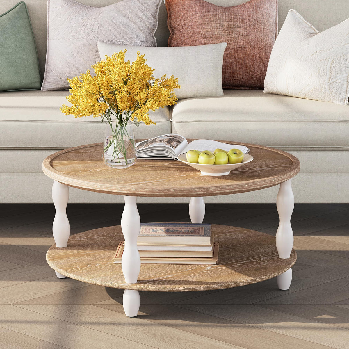Round Farmhouse Coffee Table