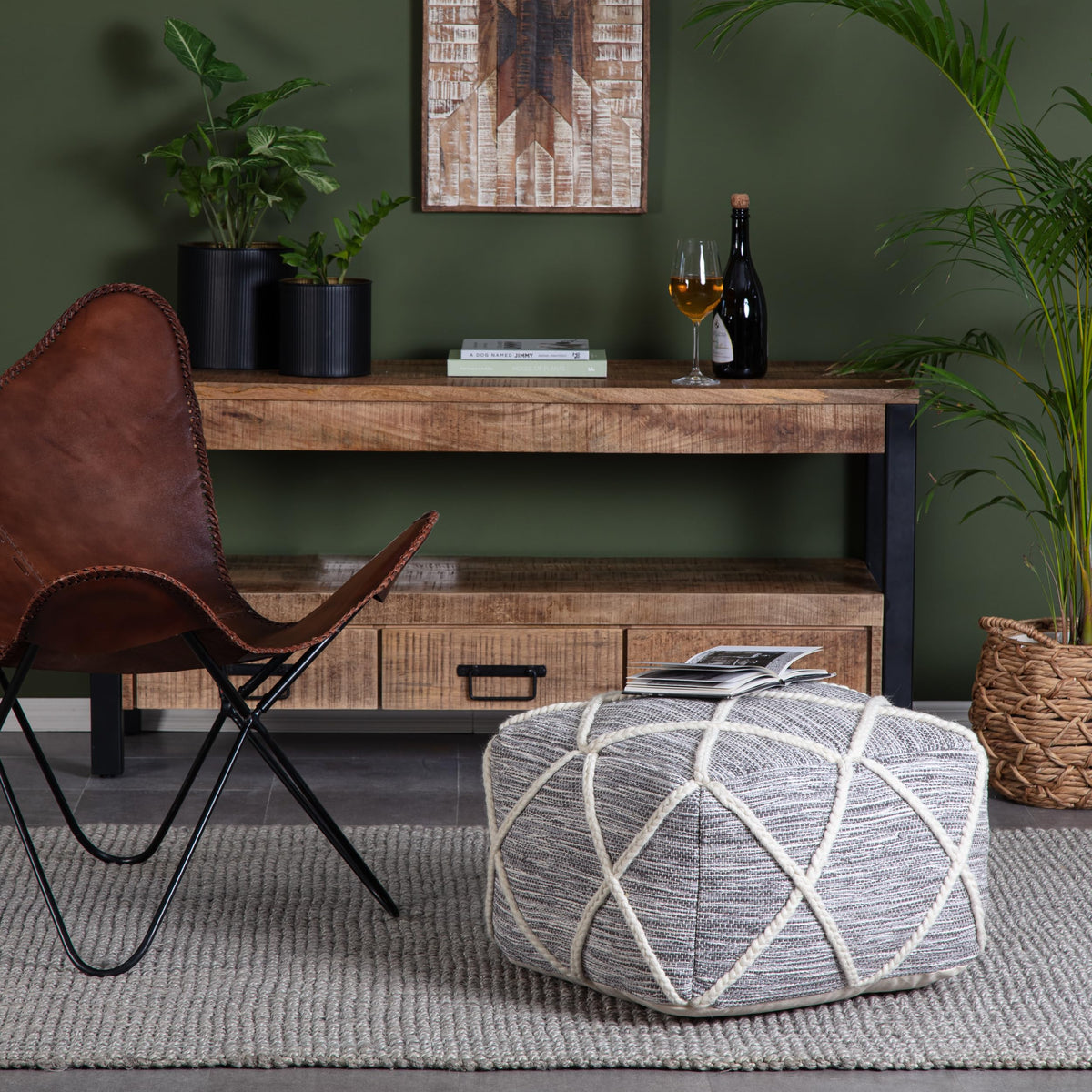 Handmade Pouf Ottoman