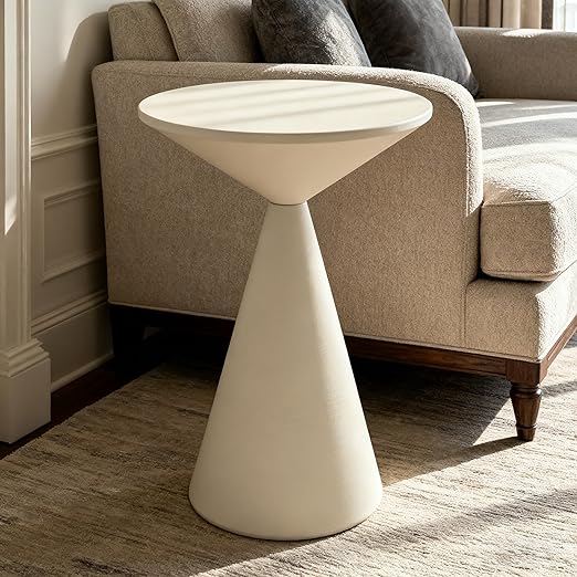 Round Metal Martini Accent Side Table