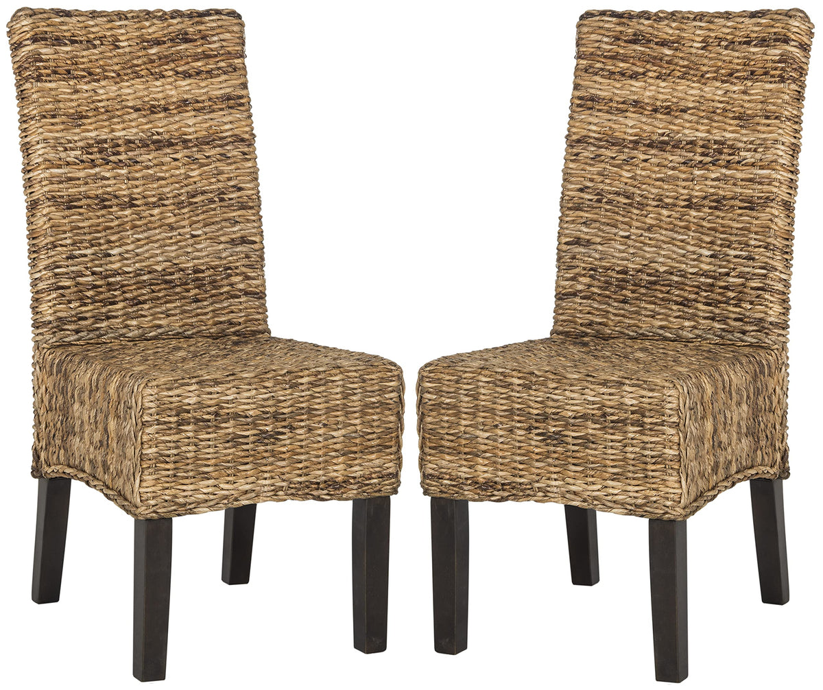 SAFAVIEH Avita Wood Dining Chair Set of 2, 18.5" Seat Natural SEA8012A