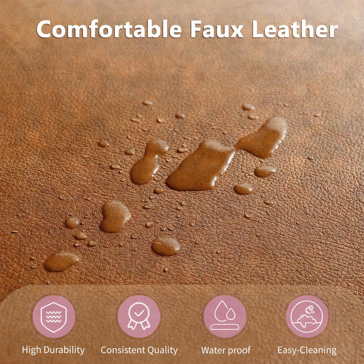 Faux Leather Loveseat