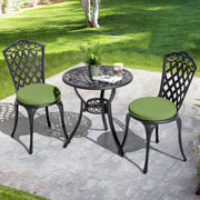 3-Piece Cast Aluminum Patio Bistro Set with Cushions