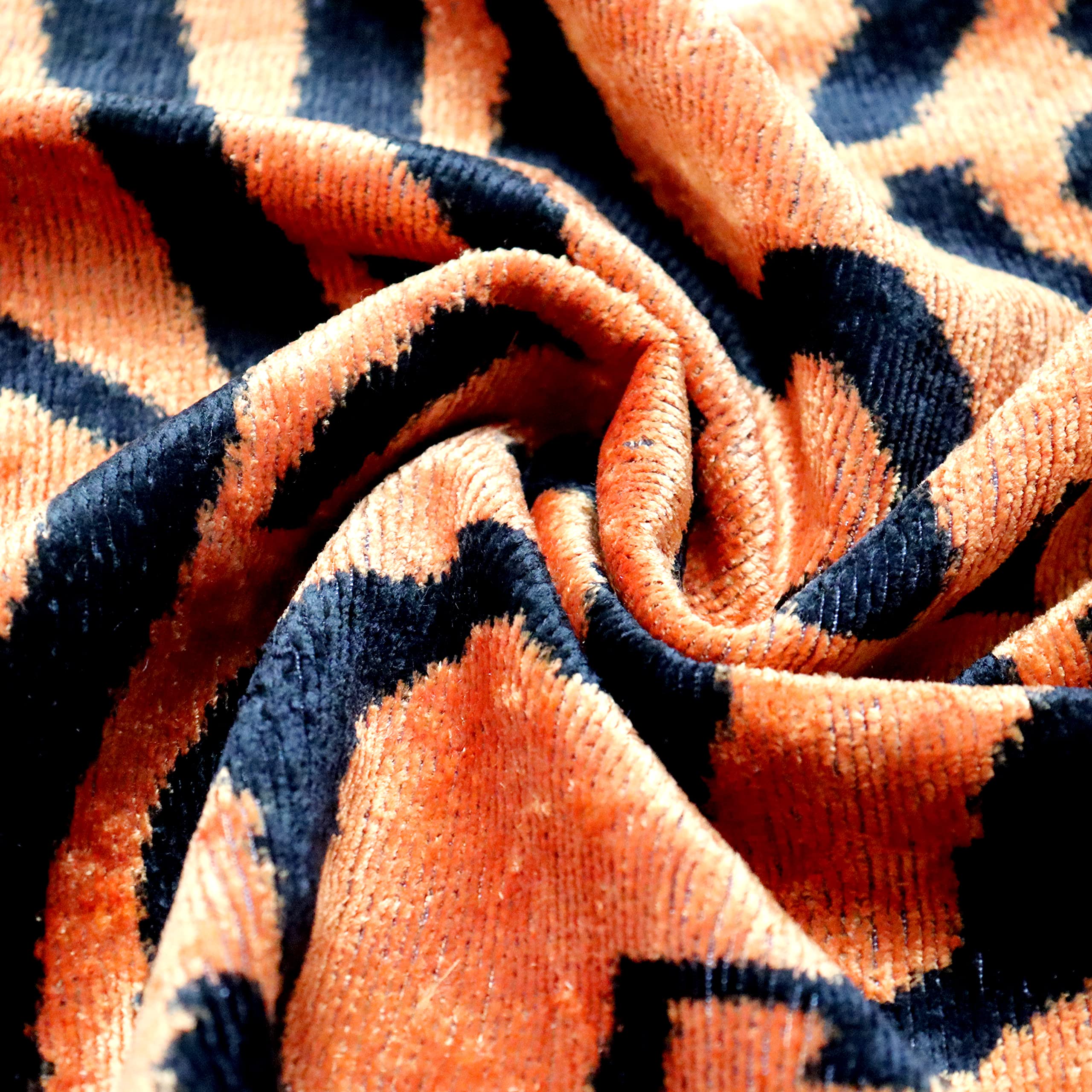 Velvet Tiger Print Throw Pillow with Down Feather Insert