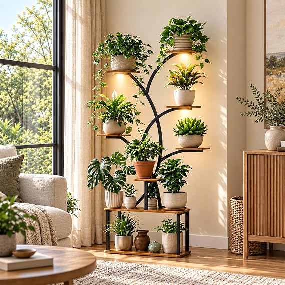 8-Tier Plant Stand with Grow Lights