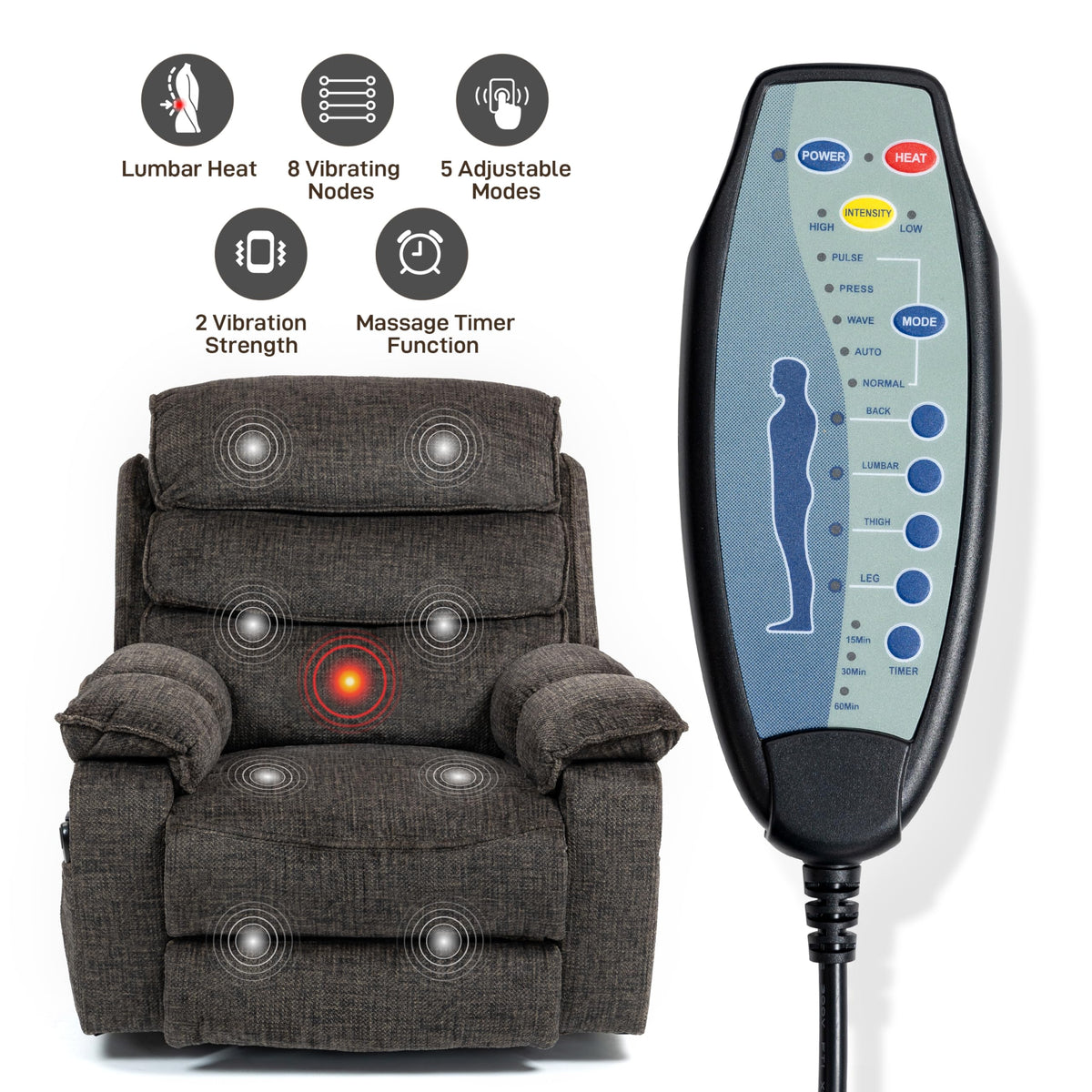 JIKFRIMA 27in Extra Wide Power Lift Recliner Chair for Big Tall Elderly