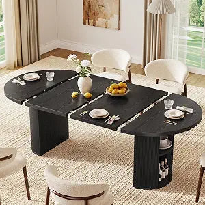 Extendable Fluted Dining Table