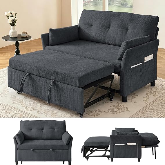 Green 3-in-1 Sleeper Loveseat
