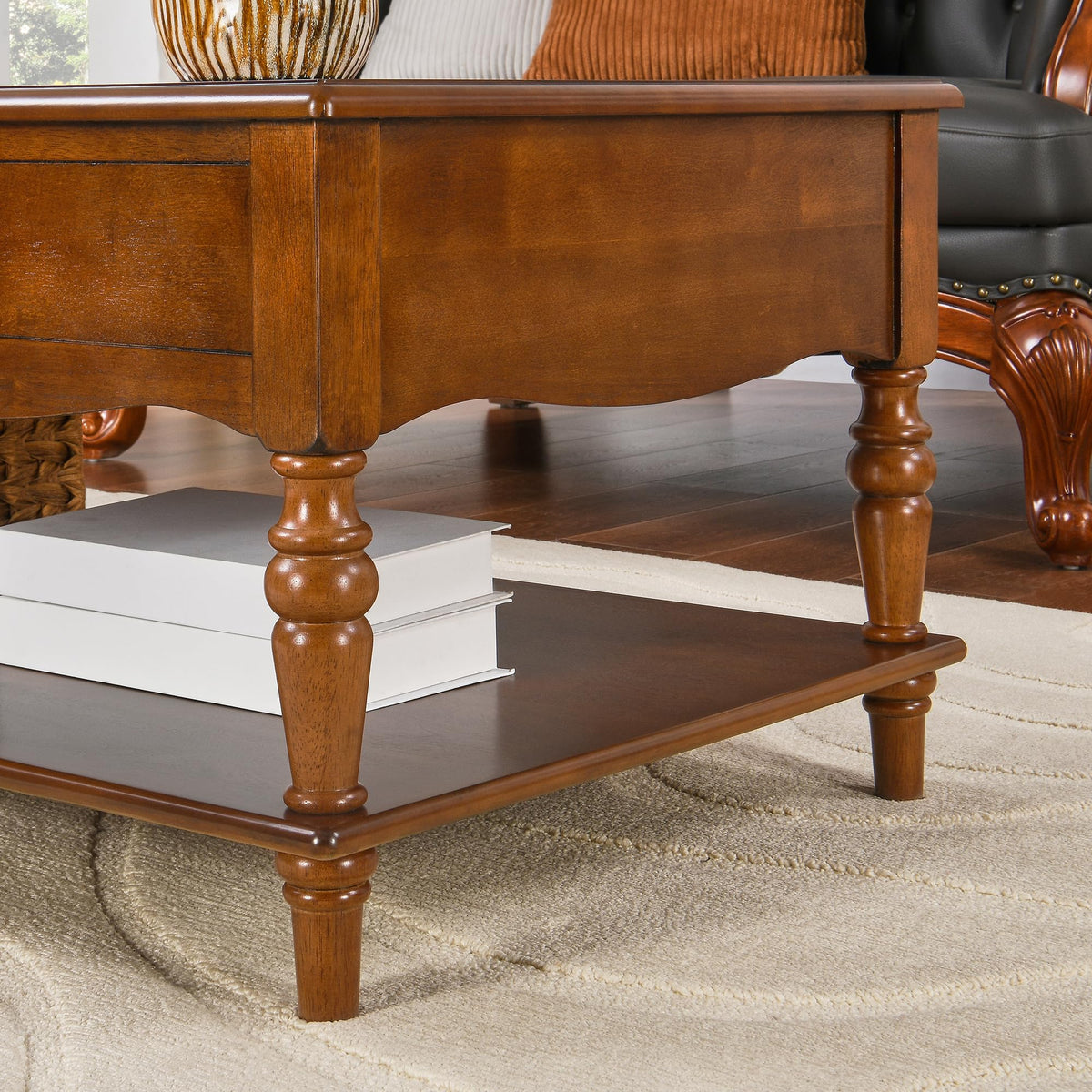 Caramel Brown 3-Piece Living Room Table Set