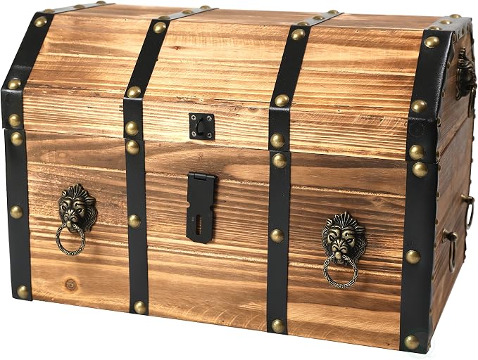 Vintage Wooden Treasure Chest