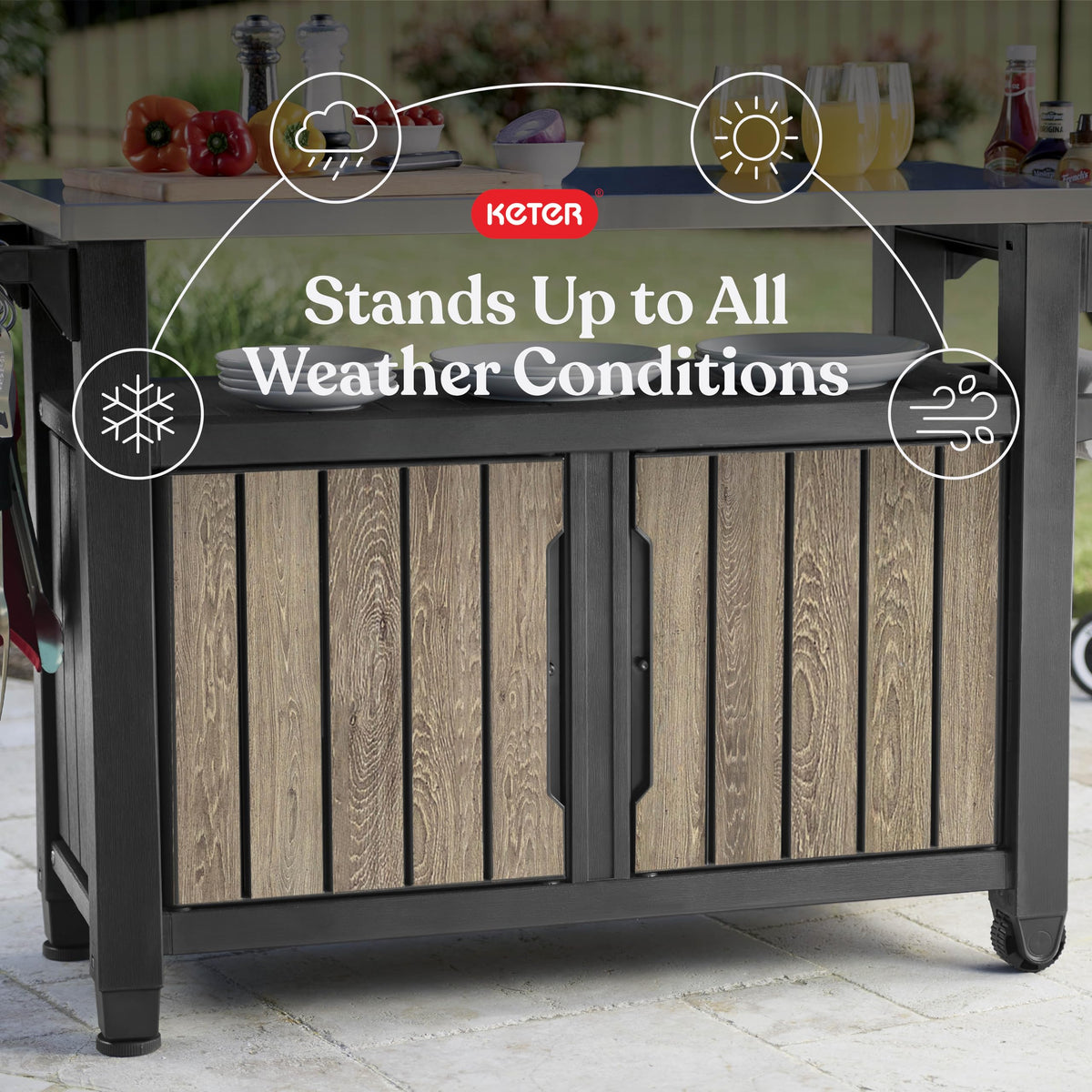 Keter Unity XL Outdoor Entertainment Cart