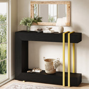 Black Two-Tier Console Table