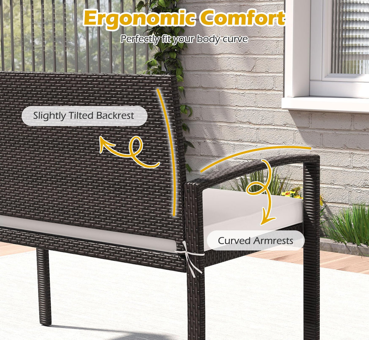 Wicker Patio Loveseat