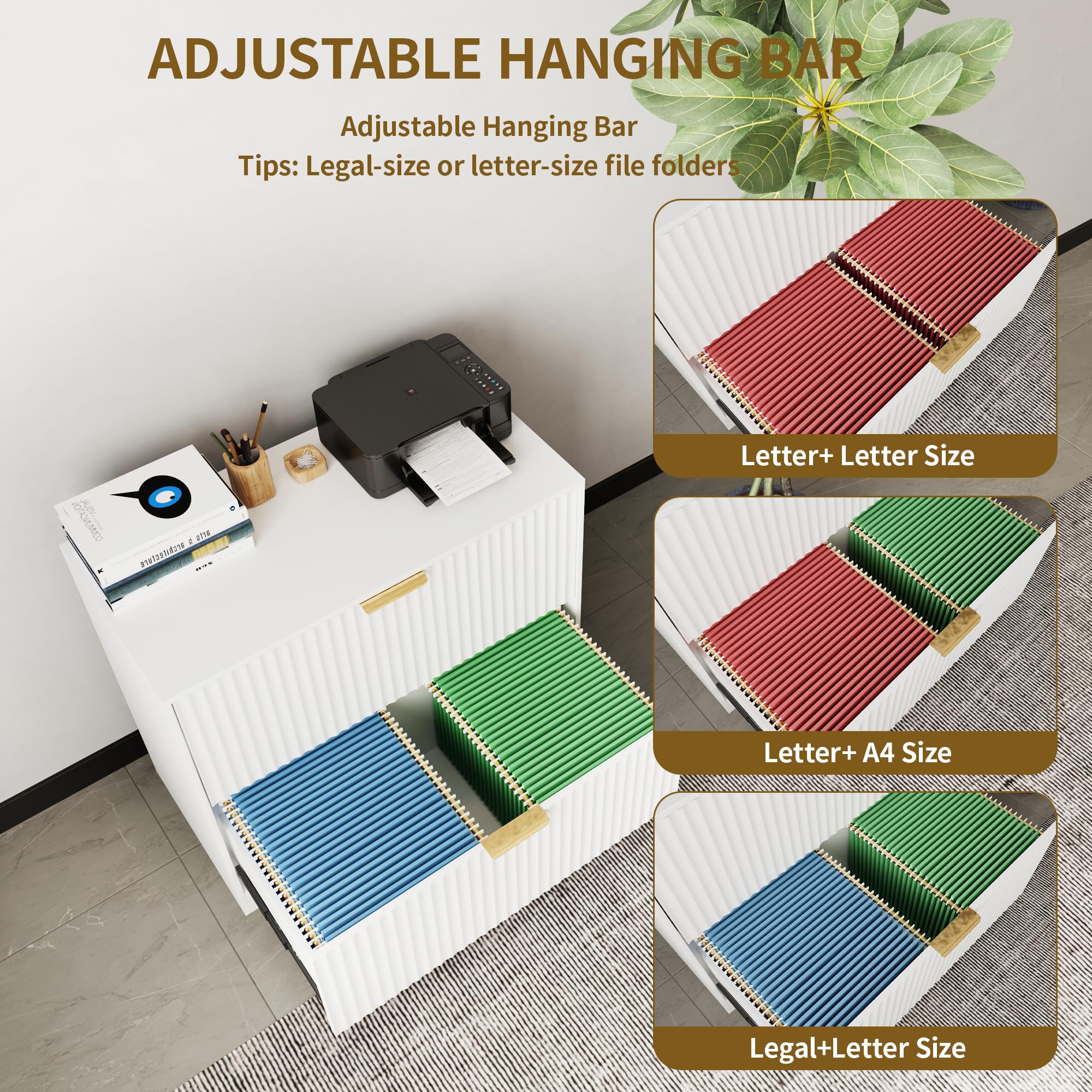 2-Drawer File Cabinet with Storage