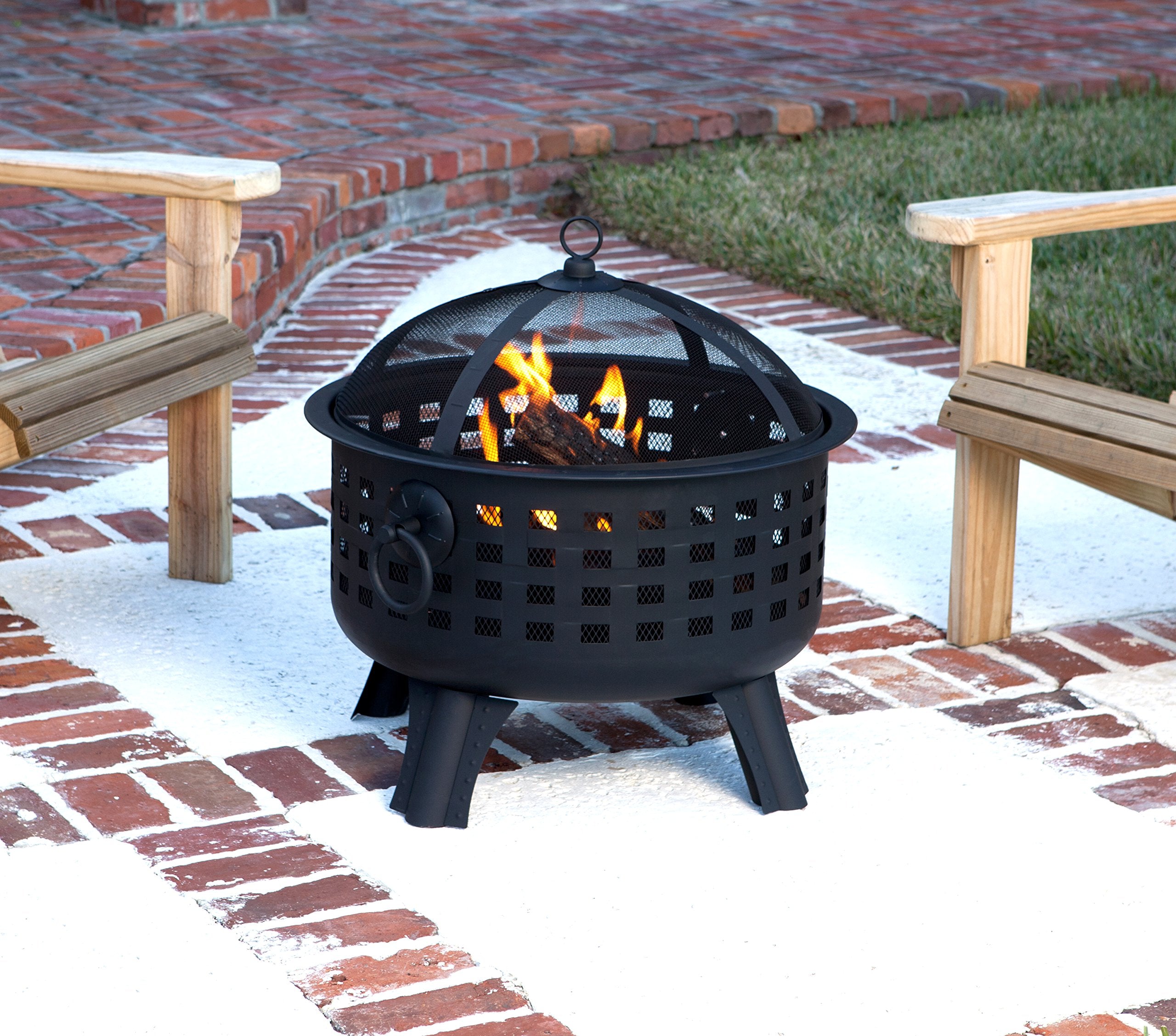 Round Steel Lattice Fire Pit