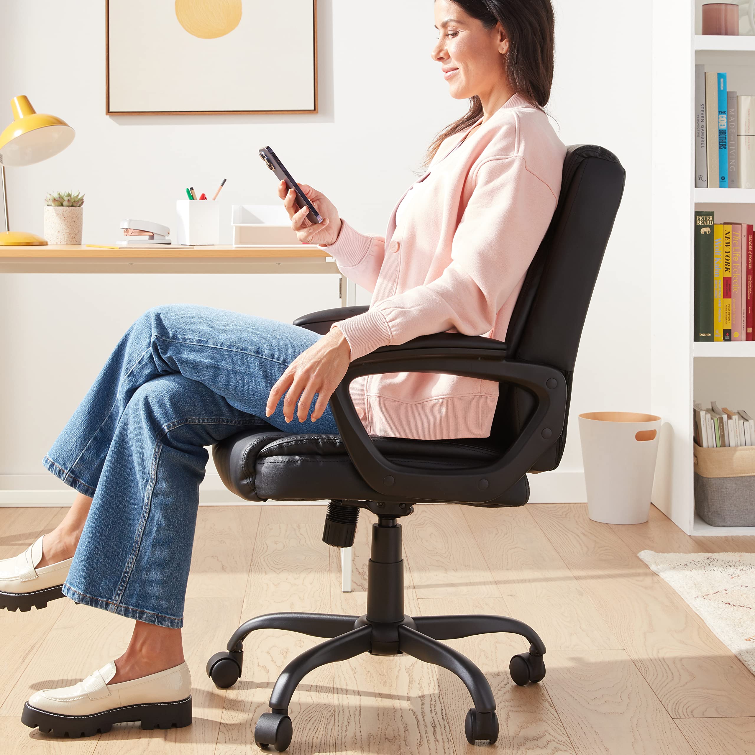 Mid-Back Office Chair with Armrests