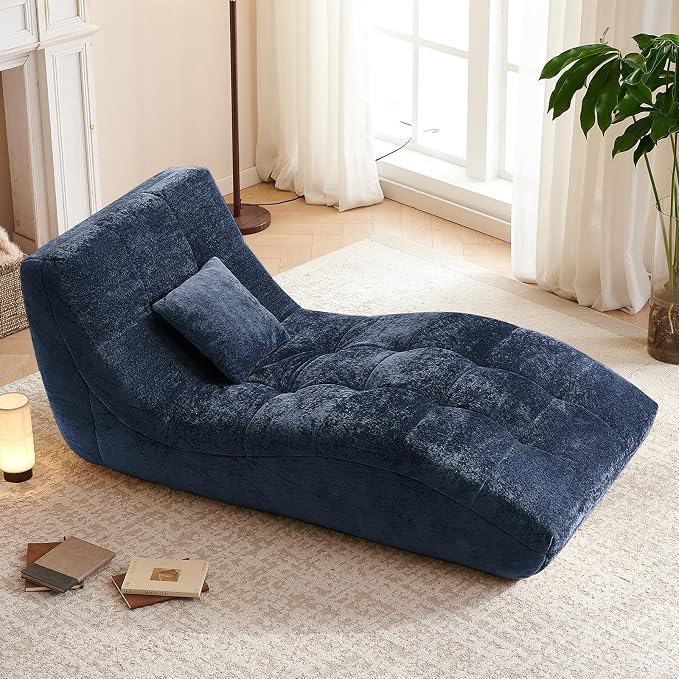 Yellow Tufted Chaise Lounge