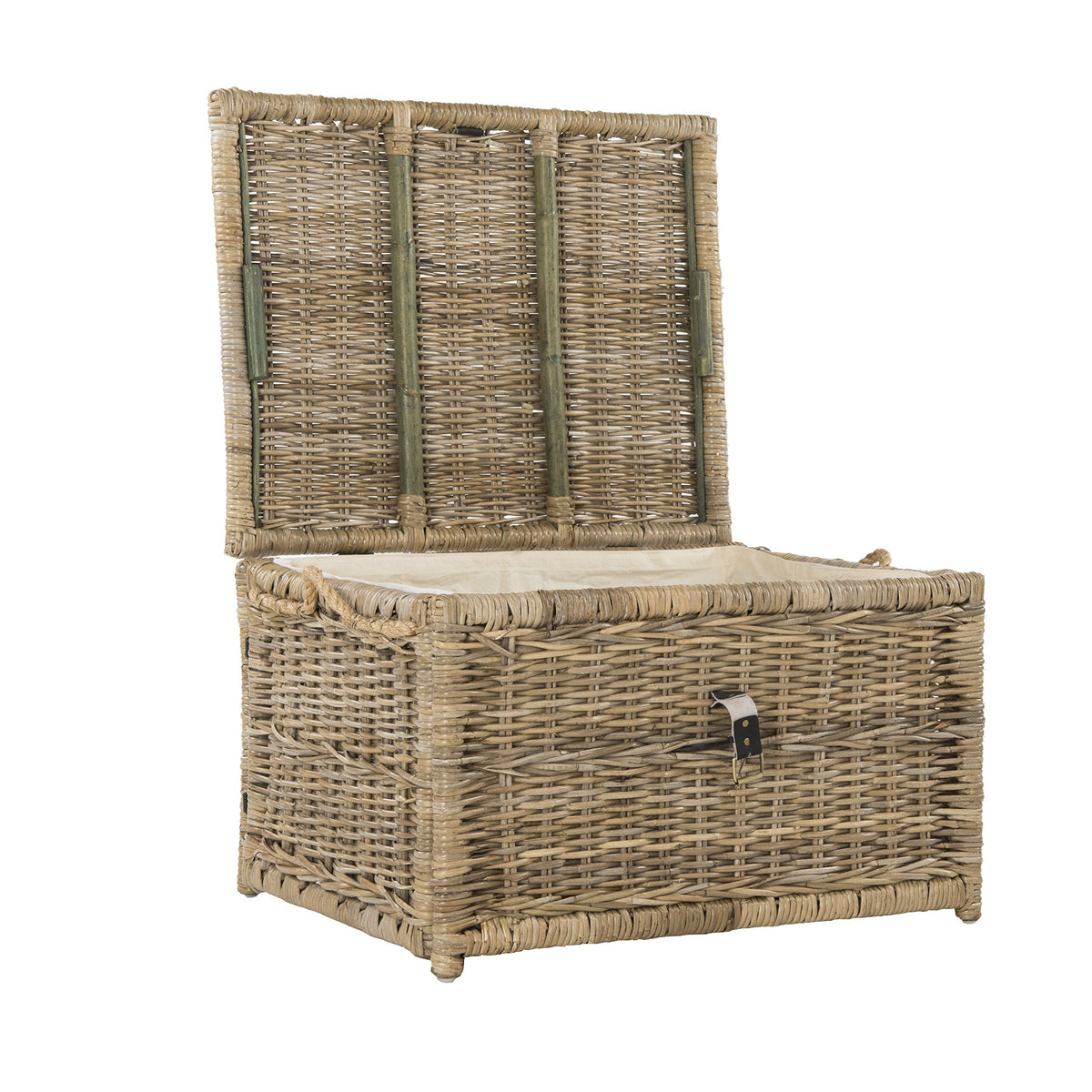 Collapsible Wicker Storage Trunk