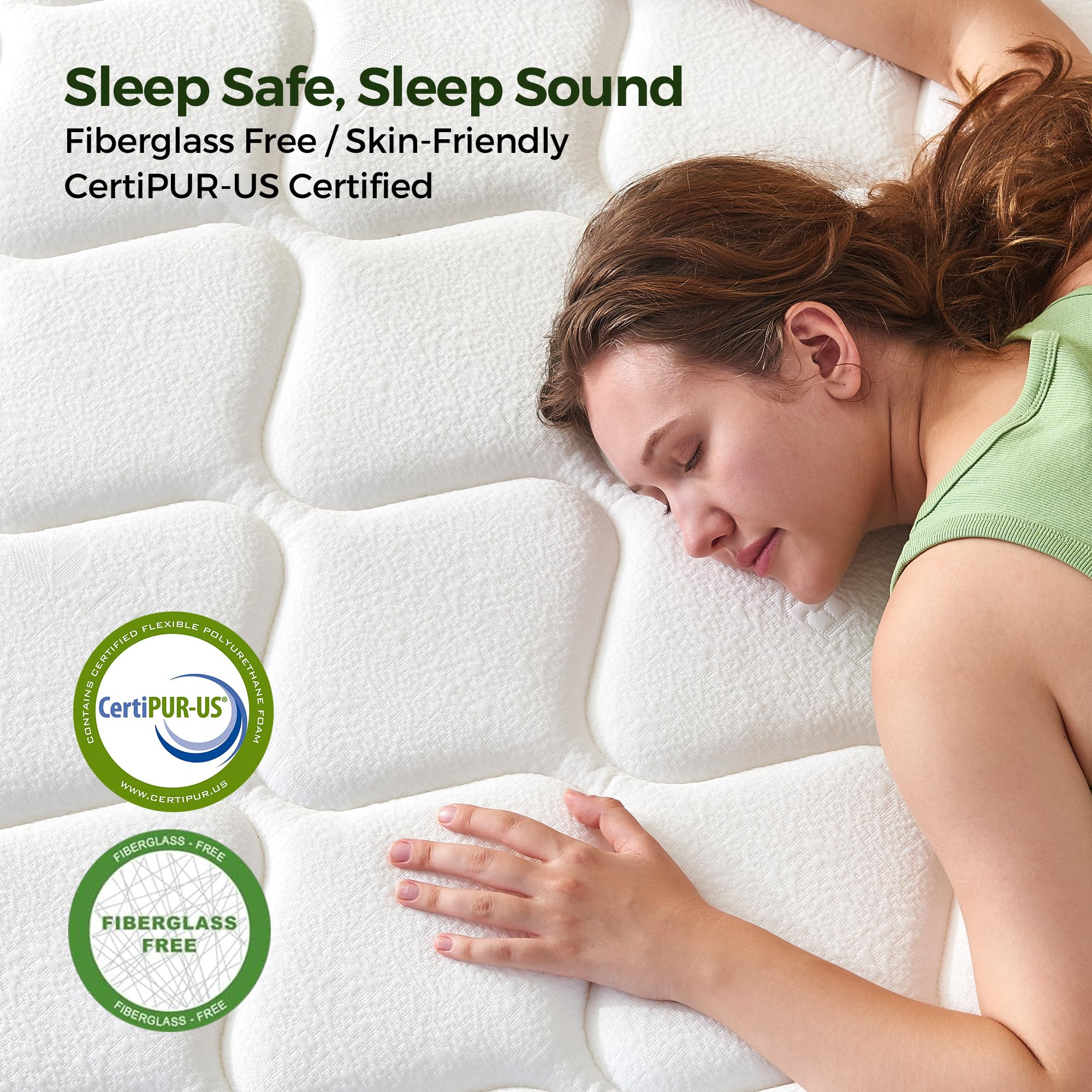 Yantan 14 Inch Queen Mattress: Upgraded Hybrid Queen Size Mattress with Pocket Springs for Pressure Relief, Memory Foam Queen Bed Mattress in a Box for Motion Isolation, Medium Plush, CertiPUR-US
