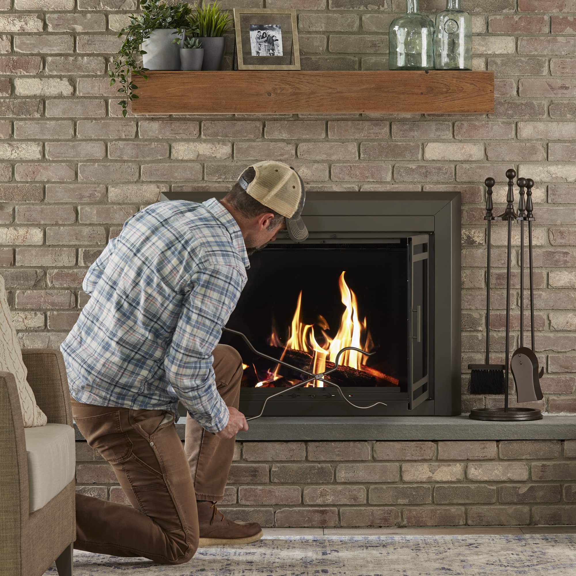 5-Piece Bronze Fireplace Tool Set