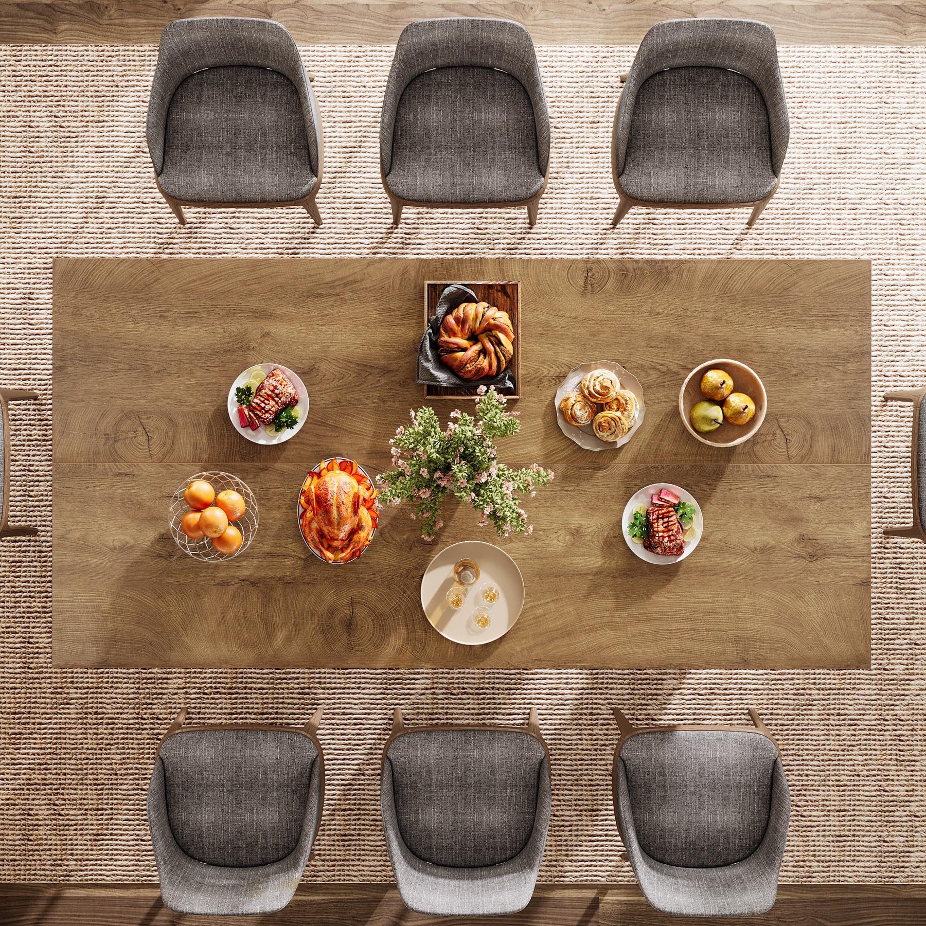 Farmhouse Dining Table, 63" Rectangular