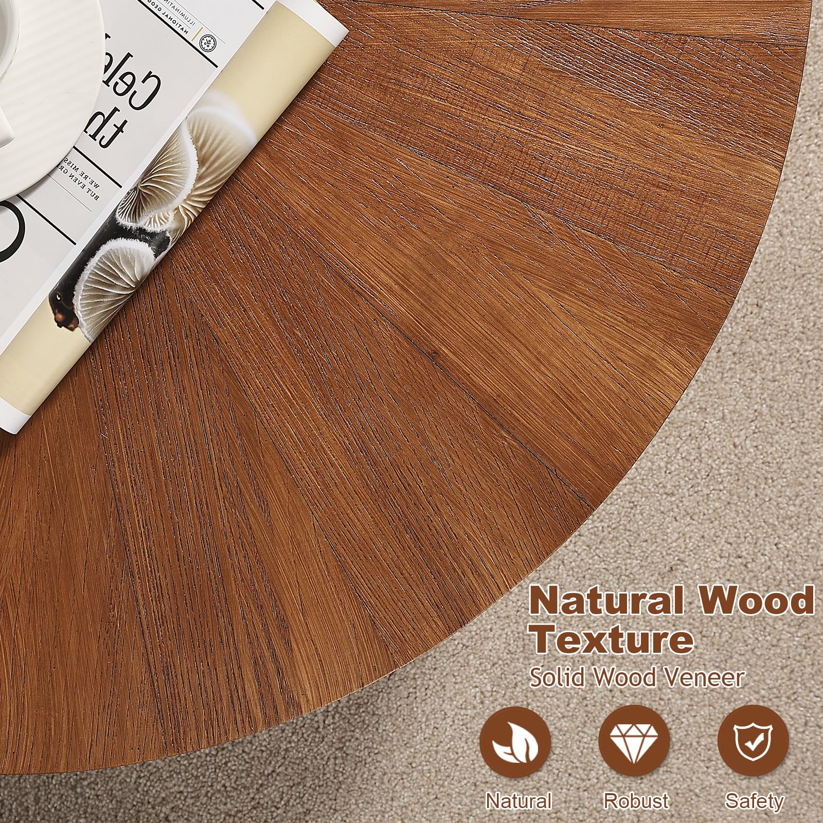 Farmhouse Round Coffee Table Set of 3