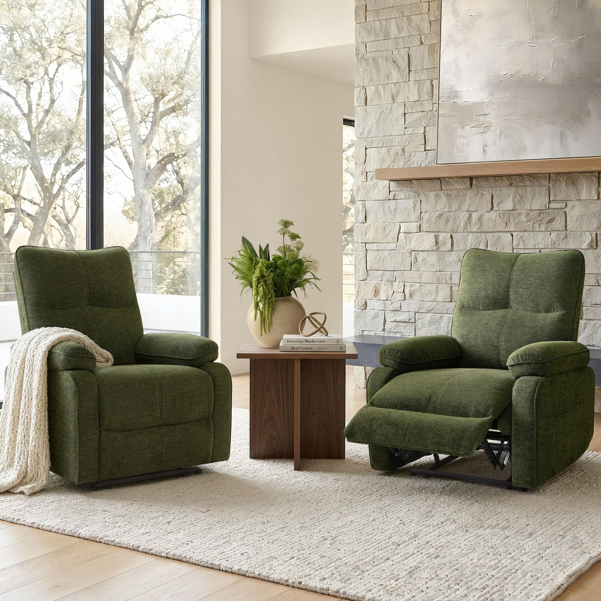 Green Wall Hugger Recliner