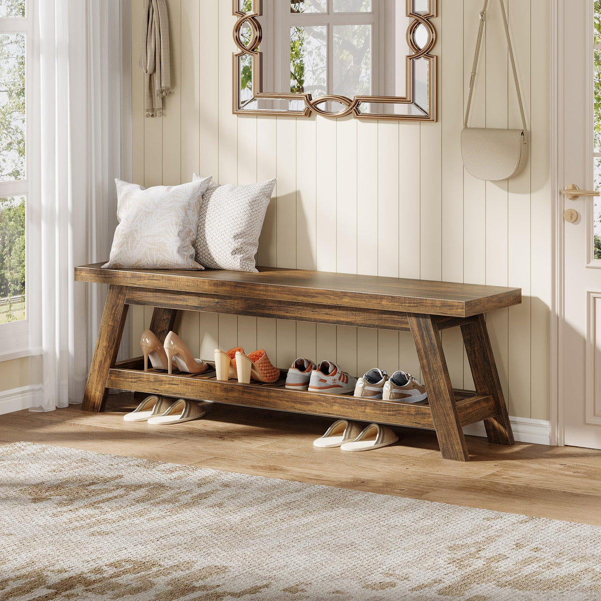 Entryway Shoe Storage Bench