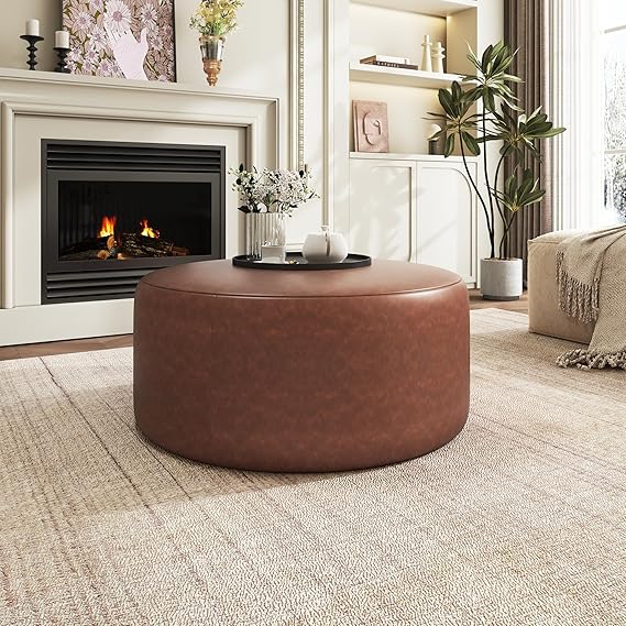 Round Upholstered Ottoman