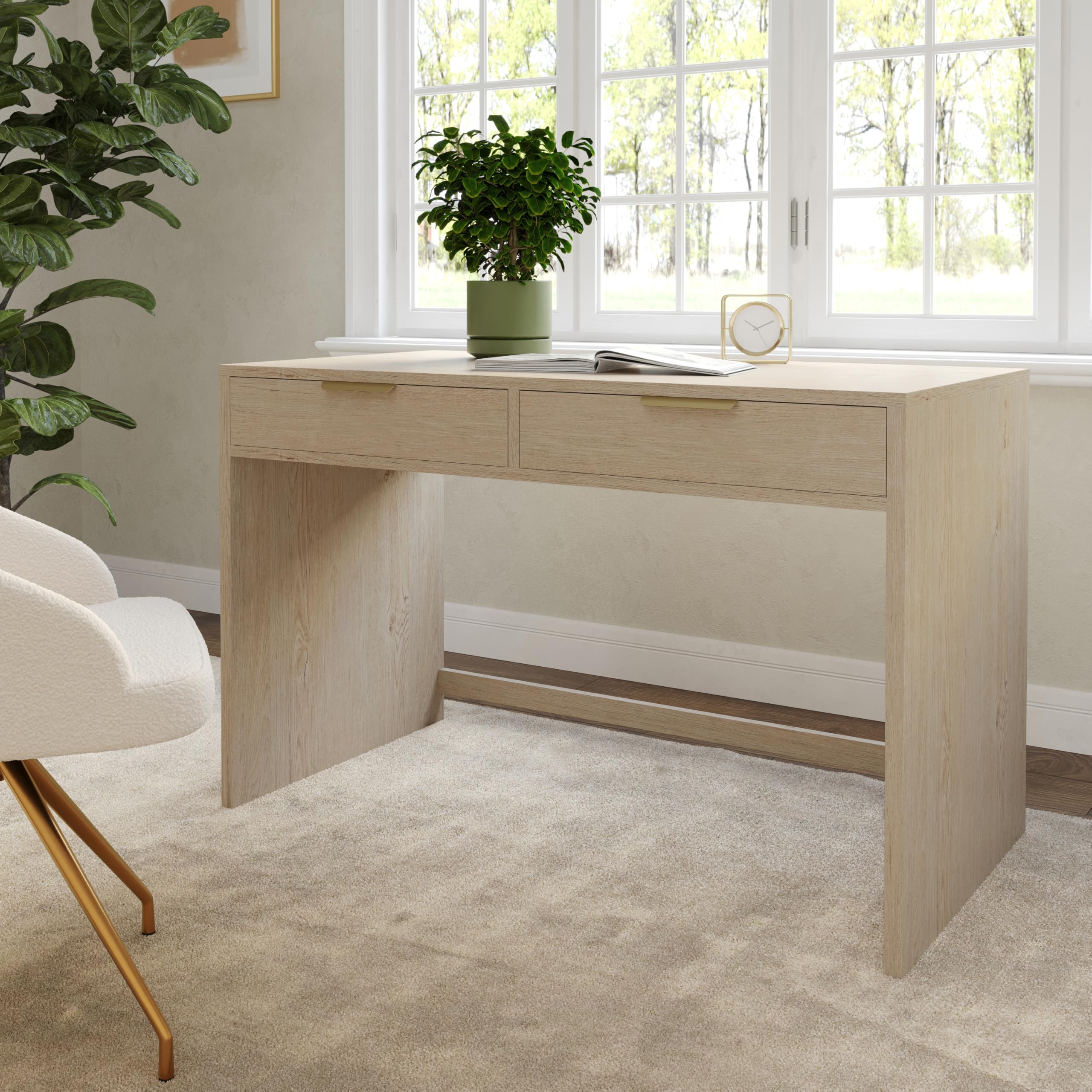 Home Office Desk with Storage Drawers