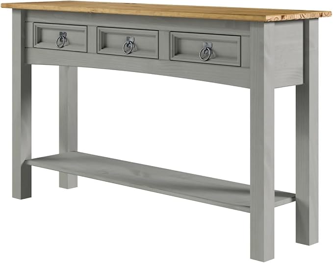 Solid Pine Console Table with Drawers