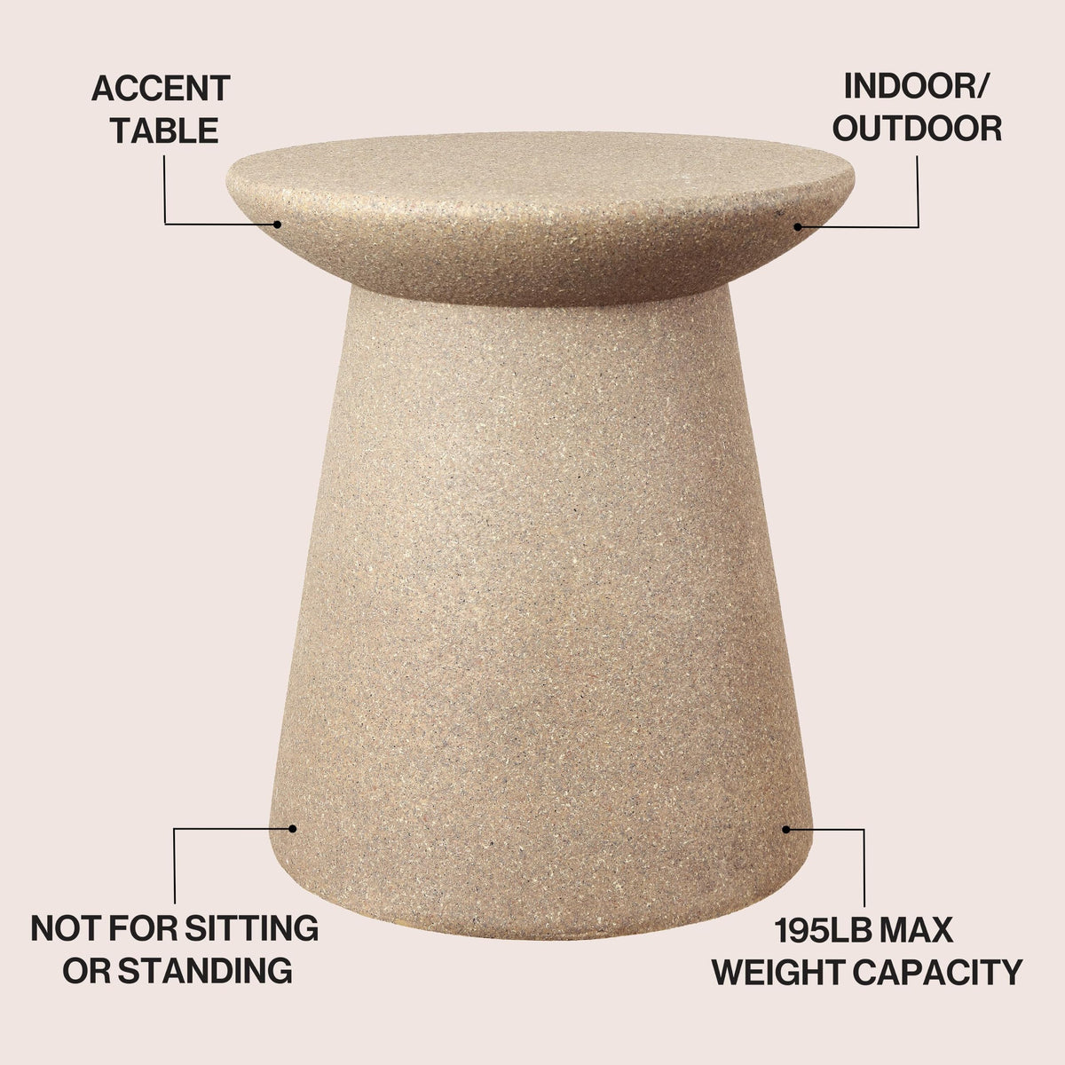 Round Indoor Outdoor Side Table