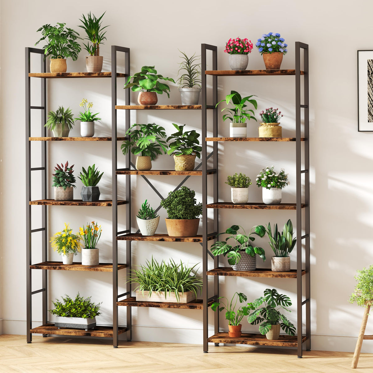 Triple-Wide 5-Tier Bookcase