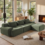 GRUSIGN 108'' Modular Boneless Sofa,Sectional Couch for Living Room